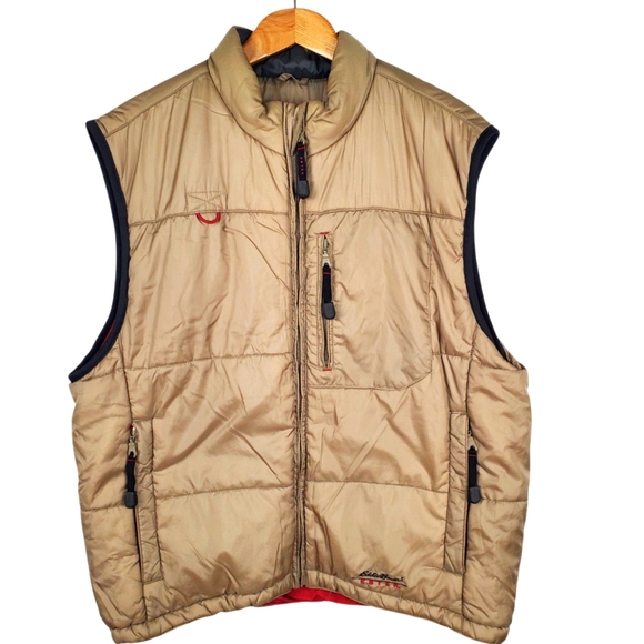 Eddie Bauer Men's Tan Puffer Vest. EBTEK. LG. C0051 - Picture 1 of 11